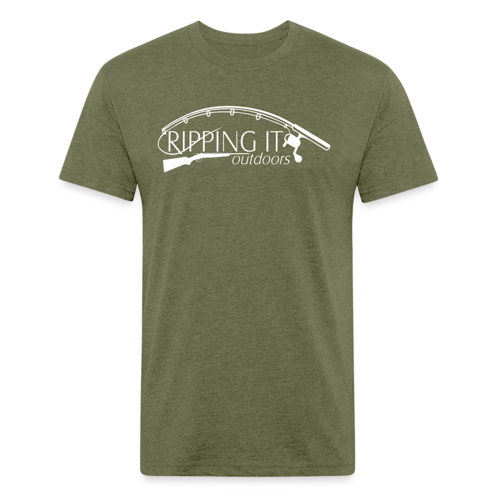 Fitted Cotton/Poly T-Shirt by Next Level - heather military green