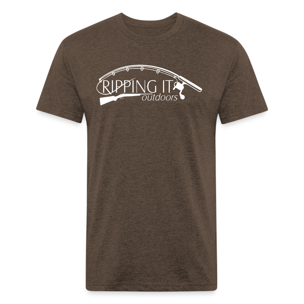 Fitted Cotton/Poly T-Shirt by Next Level - heather espresso