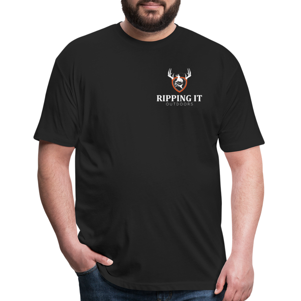Fitted Cotton/Poly T-Shirt by Next Level - black