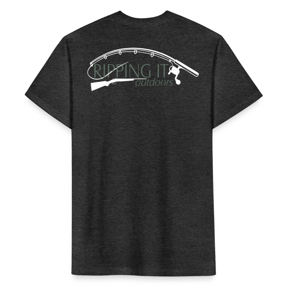 Fitted Cotton/Poly T-Shirt by Next Level - heather black