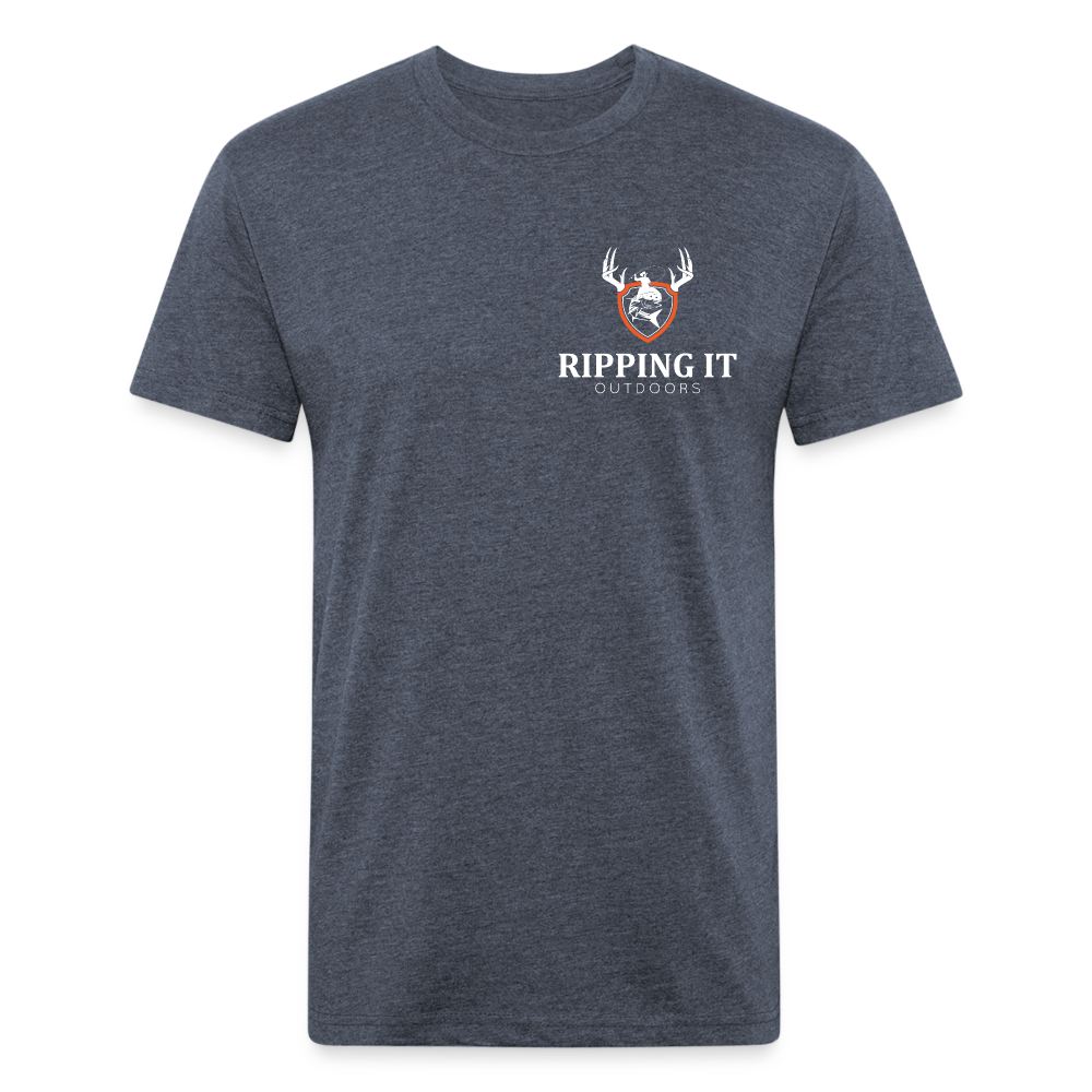 Fitted Cotton/Poly T-Shirt by Next Level - heather navy