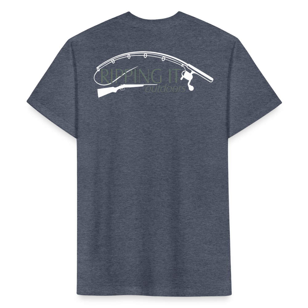 Fitted Cotton/Poly T-Shirt by Next Level - heather navy
