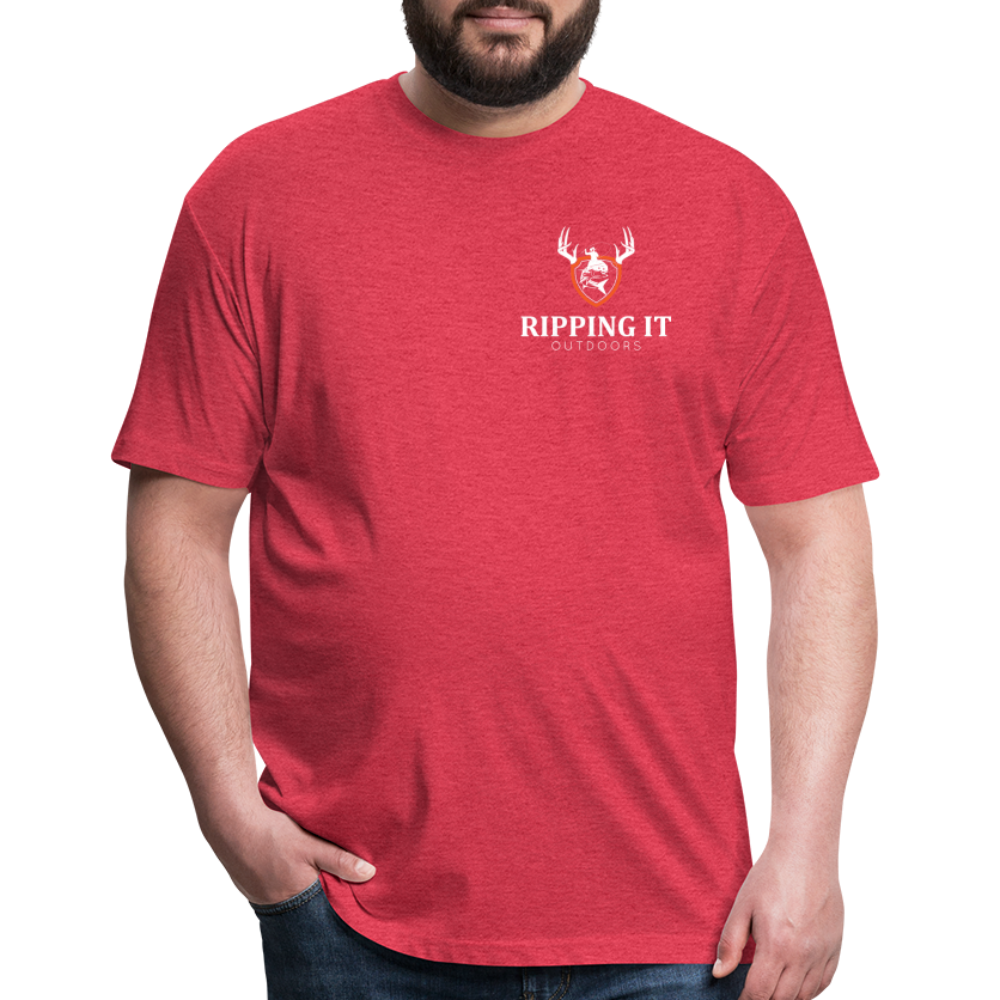 Fitted Cotton/Poly T-Shirt by Next Level - heather red