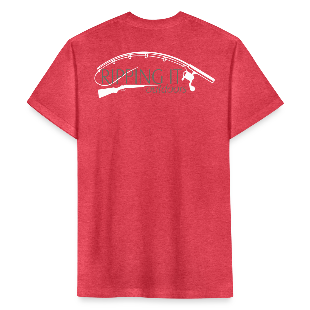 Fitted Cotton/Poly T-Shirt by Next Level - heather red