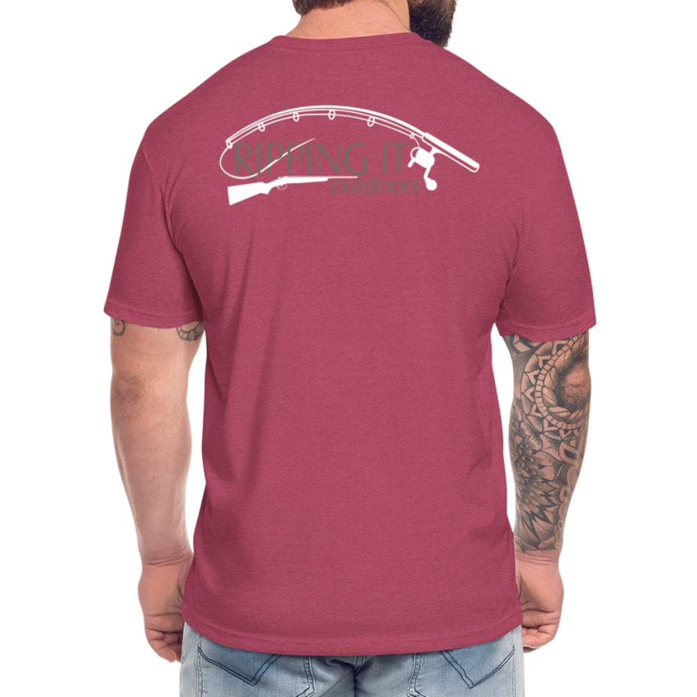Fitted Cotton/Poly T-Shirt by Next Level - heather burgundy