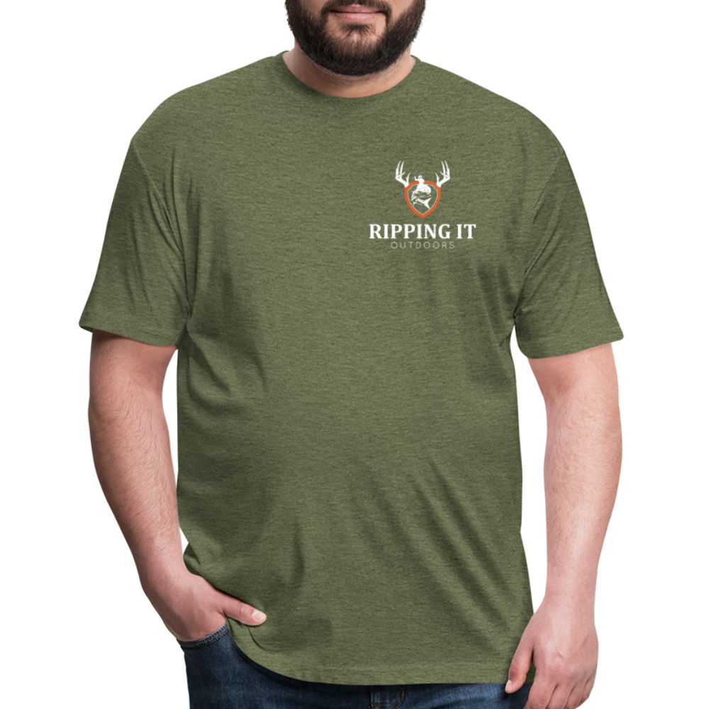 Fitted Cotton/Poly T-Shirt by Next Level - heather military green