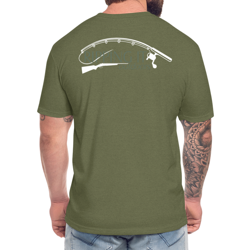 Fitted Cotton/Poly T-Shirt by Next Level - heather military green