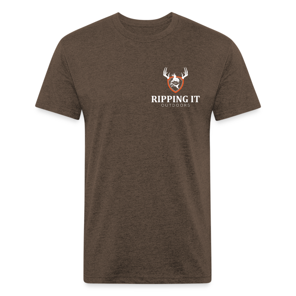 Fitted Cotton/Poly T-Shirt by Next Level - heather espresso