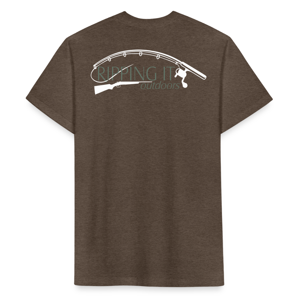 Fitted Cotton/Poly T-Shirt by Next Level - heather espresso