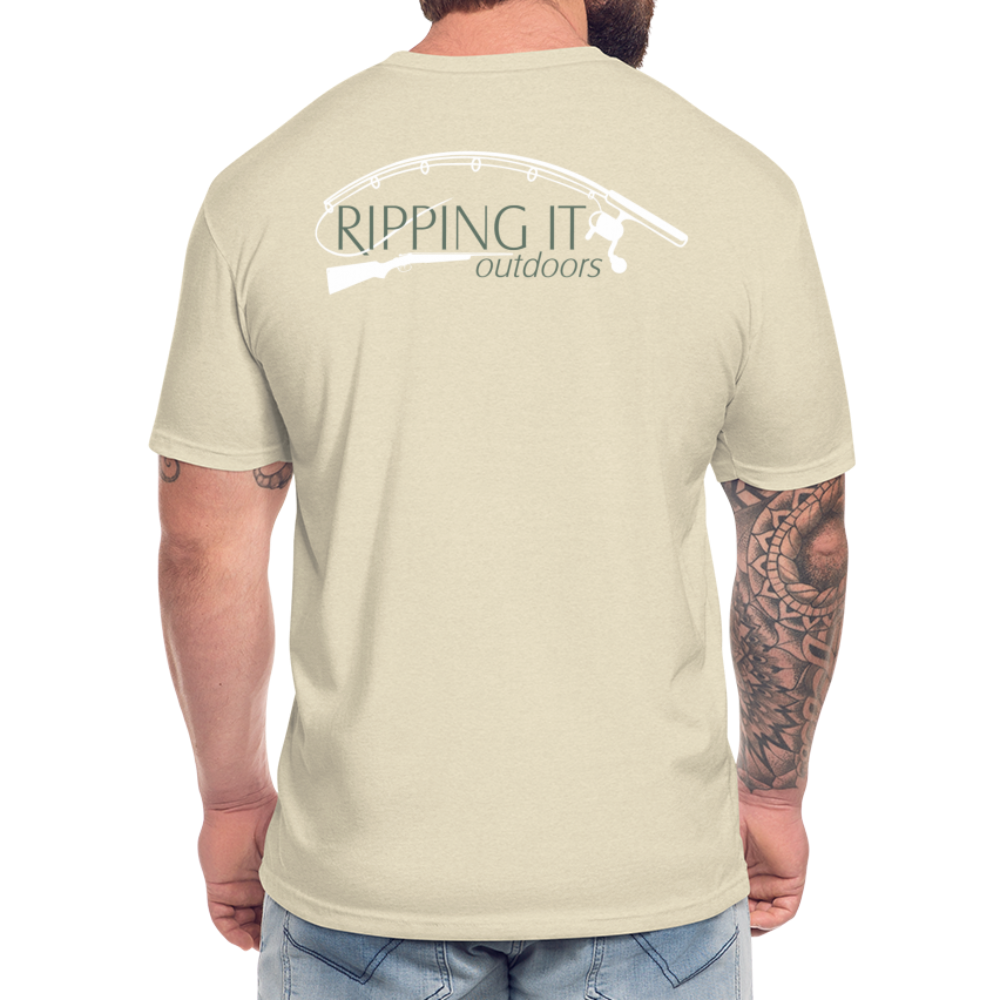 Fitted Cotton/Poly T-Shirt by Next Level - heather cream