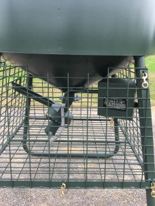 Outback Wildlife Top Gun Corn Feeders With Pistolero Directional | 600# to 1000# Feed Capacity Options | Lid Opening 16" Square