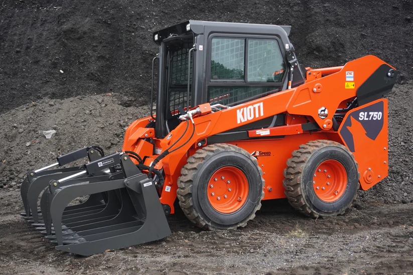 Large Yellow Wheel Loader On Dirt