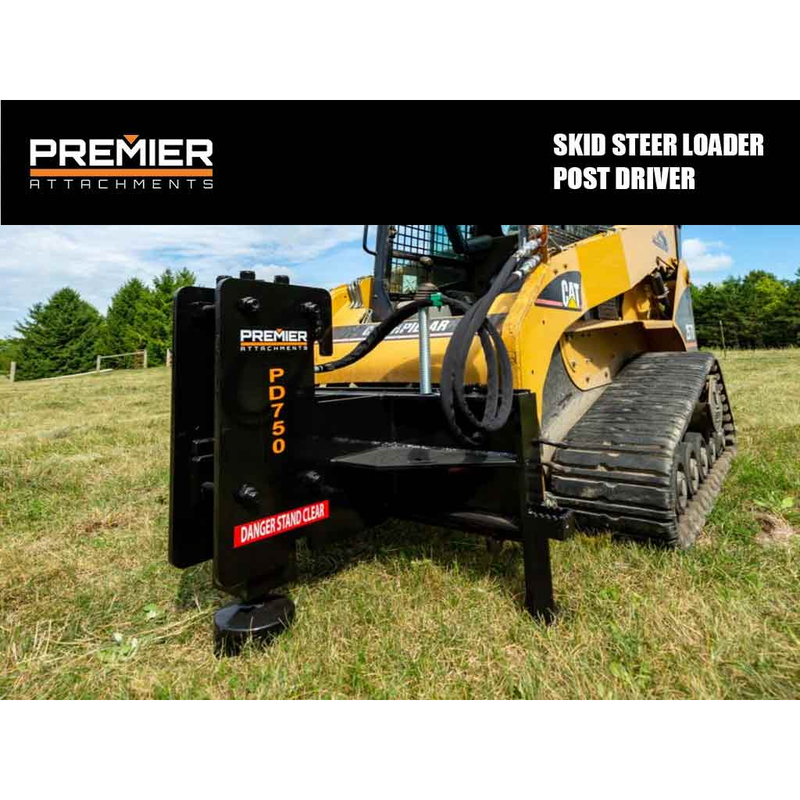 Premier Attachments Skid Steer Post Driver