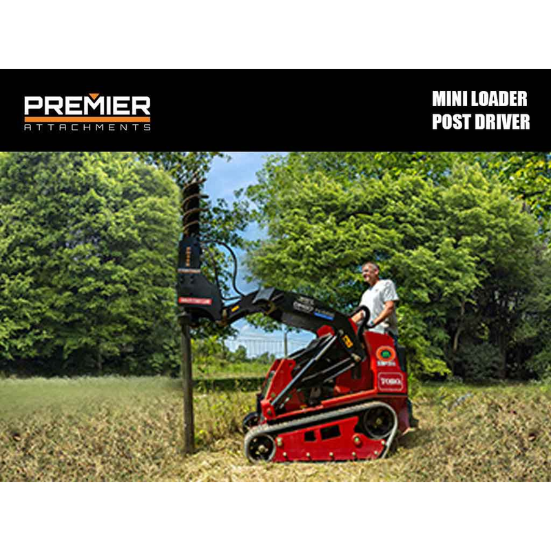 Premier Attachments Mini Skid Steer Post Driver