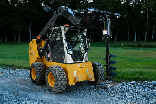 Landy Attachments Post Hole Auger Drive | Auger Diameters 12” & 18” | 11-20 GPM | 15-20 HP | For Skid Steers, ATVs, UTVs & Tractors