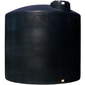 Norwesco 15500 Gallon Plastic Vertical Water Storage Tank in Black