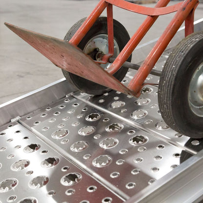 Heavy Duty Ramps Aluminum Walk Ramp | Model 01-26-120-06-WALK-P | Size 10' L x 26" W | 1,750 lb. | Horsepower 23 HP | For Trucks