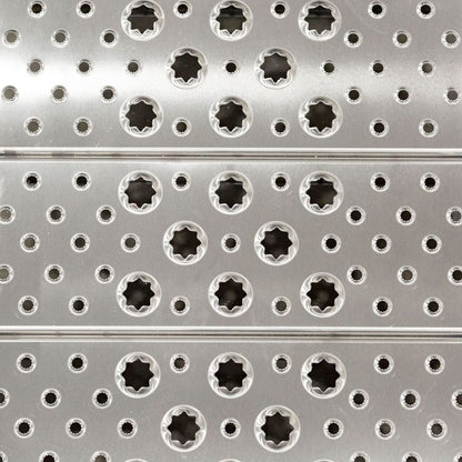 Heavy Duty Ramps Aluminum Punch Plate Walk Ramp | Model 01-26-144-04-WALK-P | Size 12' L x 26" W | Capacity 1,500 lb. | Horsepower 23 HP | For Trucks