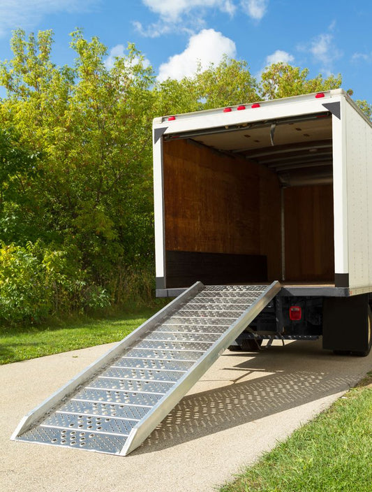 Guardian Industrial Products Container Loading Walk Ramp | Model CL-01-37-168-06-WALK-P | 37" W x 168" L | 16,000 lb Capacity | For Forklifts & Dock-to-Container Use