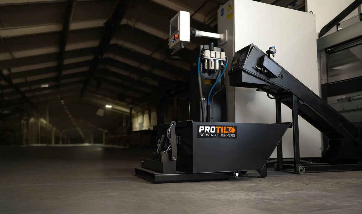 ProTilt Quick Attach Industrial Hopper | Standard Duty | Volume Capacity 1.5, 2 & 3 Cubic Yards | Width 52", 68" & 76" | 20-40 GPM | For Fork Lifts & Skid Steers