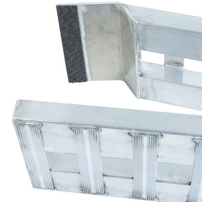 Heavy Duty Ramps Aluminum Folding Smart Car Trailer Ramps | Model 02-12-144-06-S | Size 12' L x 12" W | Capacity 2,000 lb Per Axle | Horsepower 23 HP | For Car Haulers & Trailers