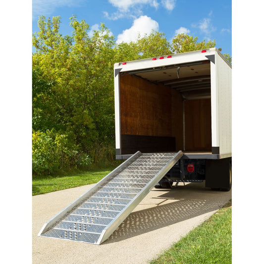 Heavy Duty Ramps Extra-Wide Aluminum Walk Ramp | Model 01-37-168-06-WALK-P | Size 14' L x 40.5" W | 1,750 lb.  | Horsepower 23 HP | For Trucks