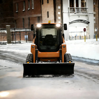 Landy Attachments Light-Duty Pusher Snow Plow | Width 72" | 16 GPM | 45-60 HP | For Skid Steers