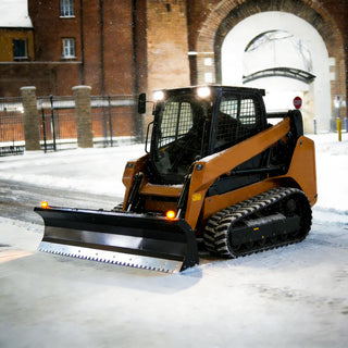 Landy Attachments Extreme-Duty Snow Blade | Width 72" & 84" | 45-60 HP | 16 GPM | For Skid Steers, UTVs & Tractors
