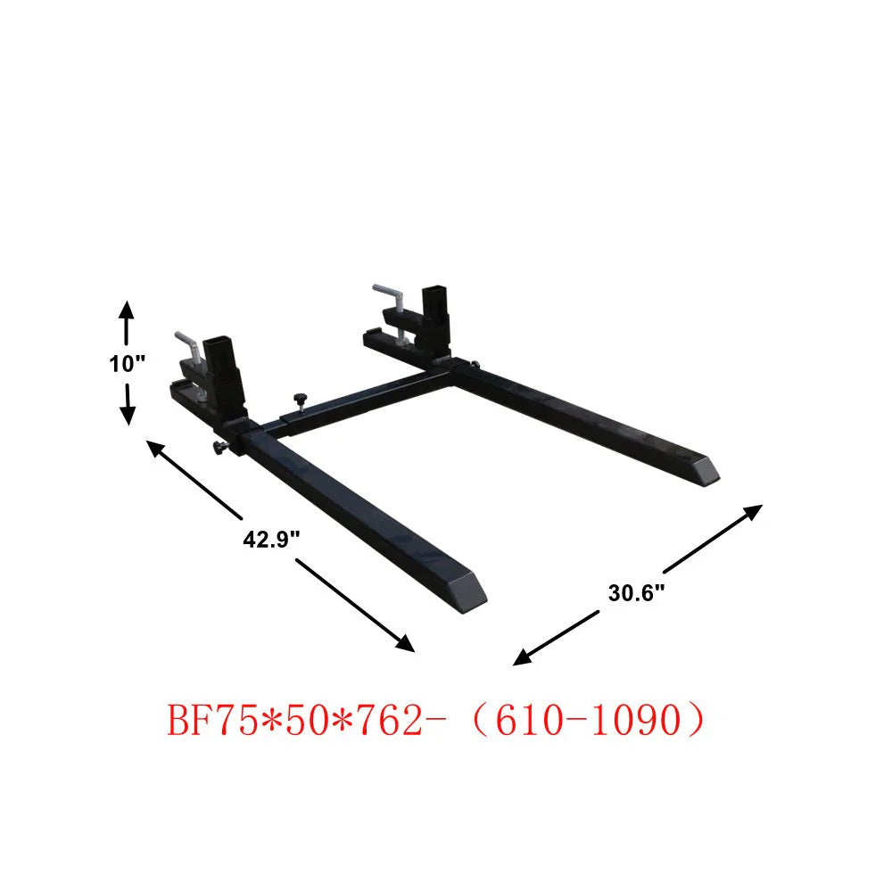 Landy Attachments Pallet Fork Frame & Clamp on Forks | Width 49" | 16 GPM | 20-30 HP | For Skid Steers & Tractors