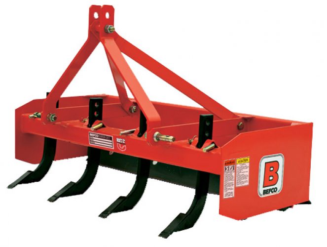 Befco Box Scrapers | Sub-Compact & Standard Duty Models | Working Width 48", 60", 72" & 84" | Horsepower 16-65 HP | For Tractors