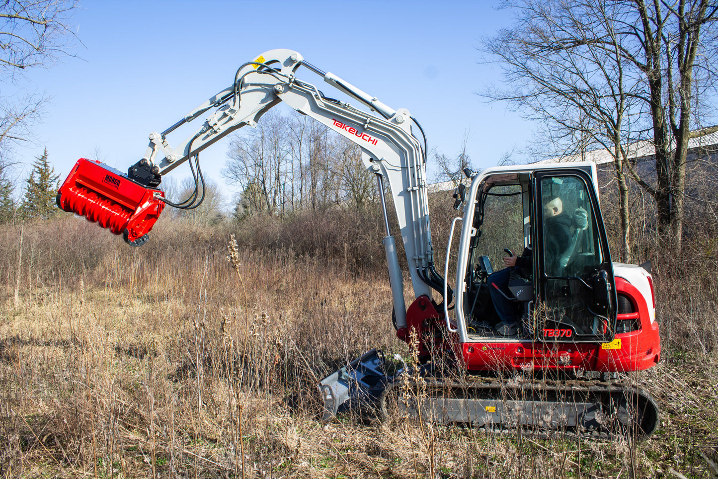 Mongo Attachments ProGrade Forestry Mulcher | Model MPG70R | Width 27" | 17 GPM | 3.5 Ton | For Excavators