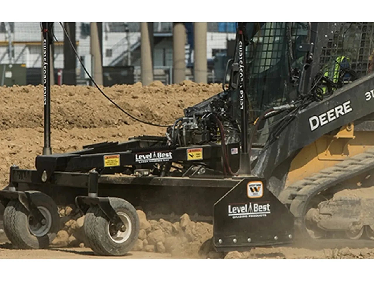 Level Best Laser Grading Scraper | Model PD84 | Width 84" | 15–25 GPM | For Skid Steer & Compact Track Loader