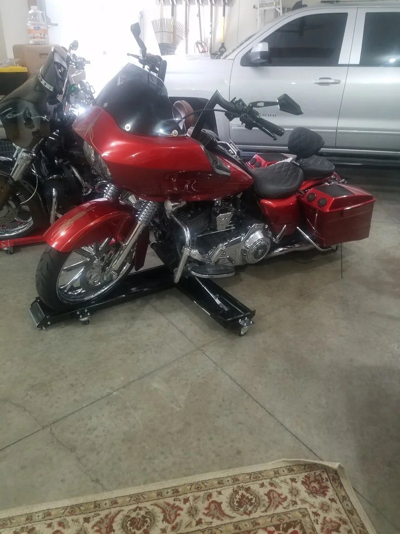 Black Widow Cruiser & Chopper Motorcycle Dolly | Model CRUISER-DOLLY | Track Size 94" x 8" | Capacity 1,250 lb | For Cruiser & Chopper Motorcycles