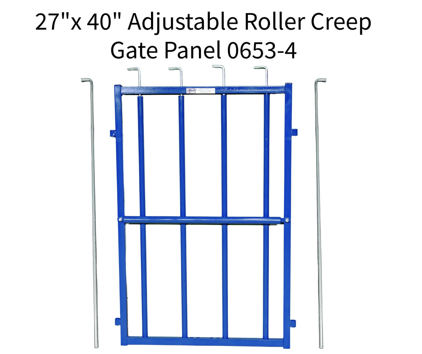 Sydell Deluxe Creep Gate Panel | #0653-4 | Adjustable Vertical Roller | For Sheep & Goat 0653 Series Panel