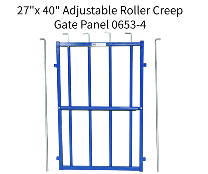 Sydell Deluxe Creep Gate Panel | #0653-4 | Adjustable Vertical Roller | For Sheep & Goat 0653 Series Panel