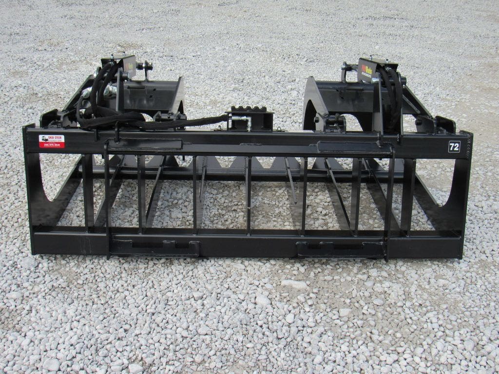 ProWorks 6' Grapple Root Dual Cylinder | Width 72" | 15-25 GPM | For Skid Steers