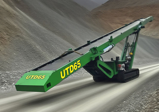 UPSEN Crawler Mobile Stacker Conveyor | Model U-TD65 | Capacity 100–300 t/h | Belt Width 1000 mm