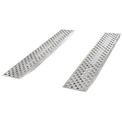 Heavy Duty Ramps EZ Traction Aluminum Car Trailer Ramps | Model 05-15-094-04-P | Size 7' 10" L x 15" W | Capacity 5,000 lb. Per Axle | Horsepower 23 HP | For Car, Truck & Trailers