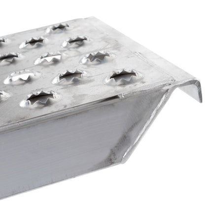 Heavy Duty Ramps EZ Traction Aluminum Car Trailer Ramps | Model 05-15-094-04-P | Size 7' 10" L x 15" W | Capacity 5,000 lb. Per Axle | Horsepower 23 HP | For Car, Truck & Trailers