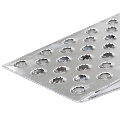 Heavy Duty Ramps EZ Traction Aluminum Car Trailer Ramps | Model 05-15-094-04-P | Size 7' 10" L x 15" W | Capacity 5,000 lb. Per Axle | Horsepower 23 HP | For Car, Truck & Trailers