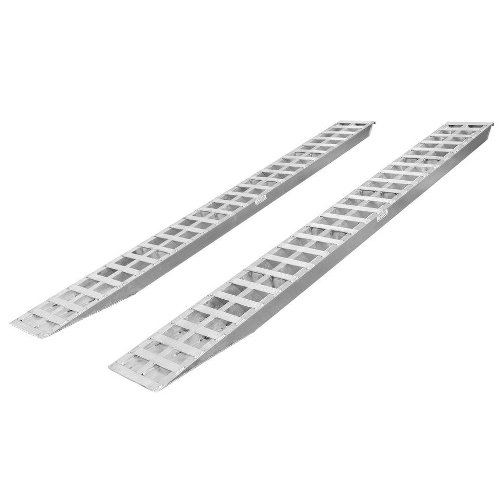 Heavy Duty Ramps Aluminum Car Trailer Ramps | Model 05-16-144-04 | Size 12' L x 16" W | Capacity 5,000 lb. Per Axle | Horsepower 23 HP | For Car Haulers, Utility & Trailers