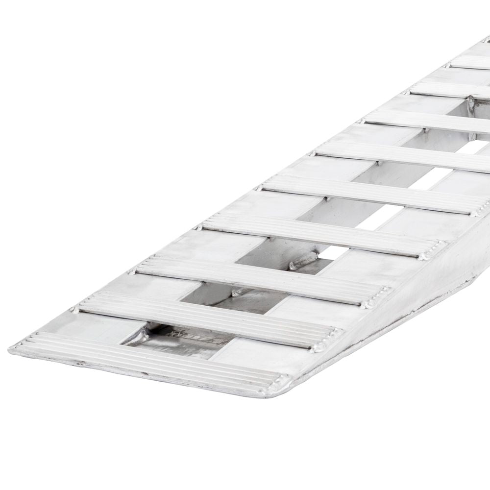 Heavy Duty Ramps Aluminum Car Trailer Ramps | Model 05-16-144-04 | Size 12' L x 16" W | Capacity 5,000 lb. Per Axle | Horsepower 23 HP | For Car Haulers, Utility & Trailers