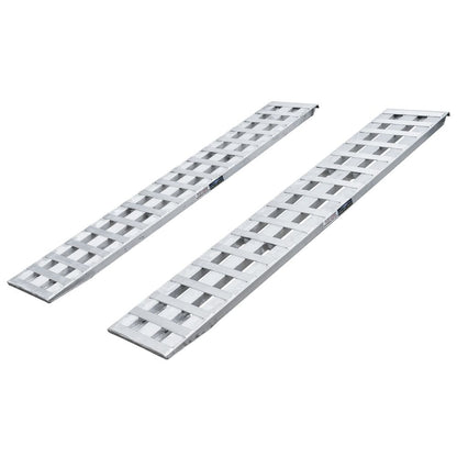 Heavy Duty Ramps Aluminum Car Trailer Ramps | Model 05-18-096-04-S | Size 8' L x 18" W | Capacity 5,000 lb. Per Axle | Horsepower 23 HP | For Car Haulers, Truck & Trailers