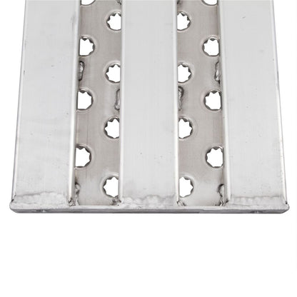 Heavy Duty Ramps Aluminum Roller-End Replacement Trailer Ramps | Model 05-18-099-03-E-P | Size 99" L x 18" W | Capacity 5,000 lb Per Axle | Horsepower 23 HP | For Car Haulers & Trailer