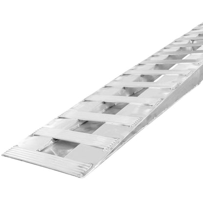 Heavy Duty Ramps Aluminum Car Trailer Ramps, Hook End, Knife Foot | Model 05-20-120-04-LP-LOW | Size 10' L x 20" W | Capacity 5,000 lb. Per Axle | Horsepower 23 HP | For Trailer