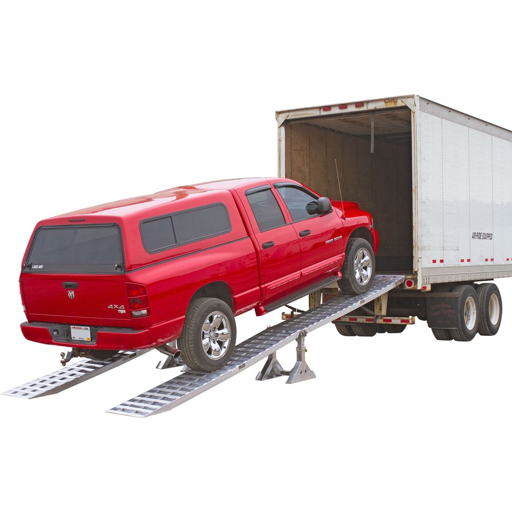 Heavy Duty Ramps Aluminum Modular Dry Van Truck Trailer Ramp System | Model 05-20-240-02-06M | 20' L x 20" W | 5,000 lb. Per Axle | Horsepower 23 HP | For Dry Vans, Box Trucks & Cargo Trailers