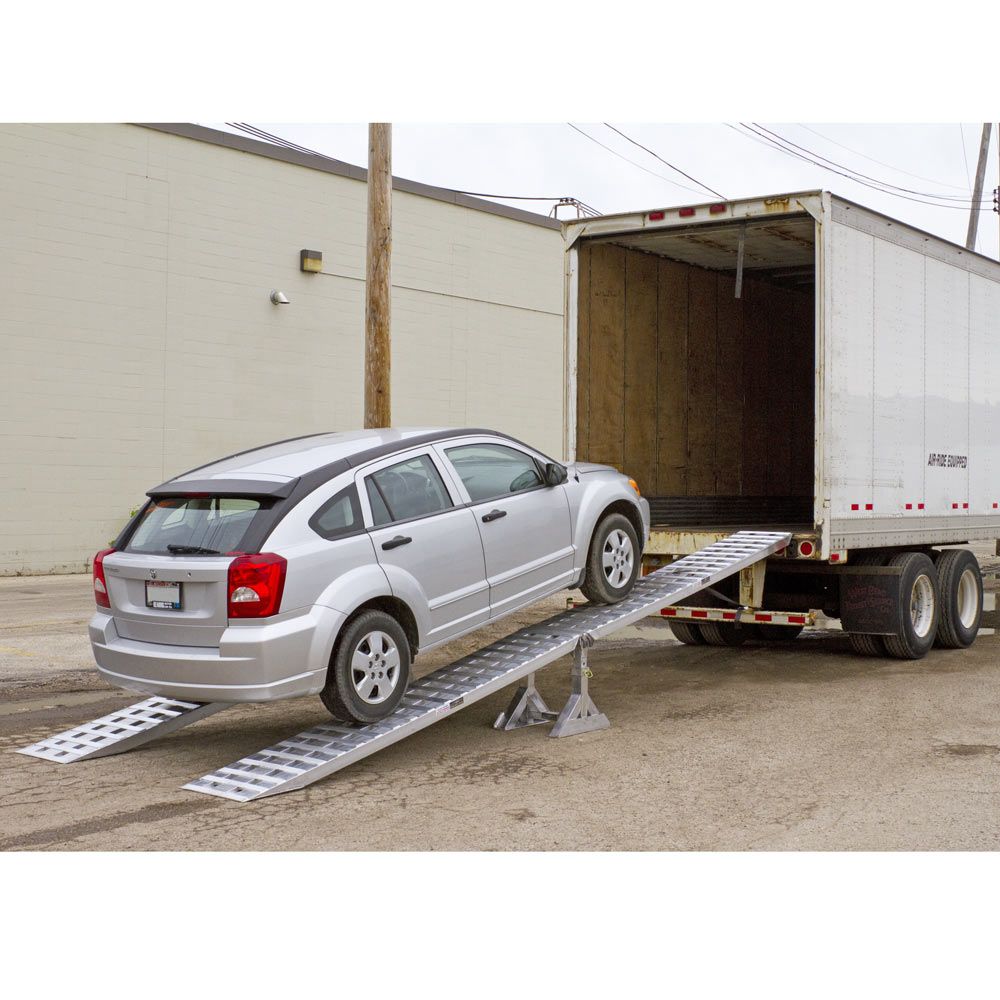 Heavy Duty Ramps Aluminum Modular Dry Van Truck Trailer Ramp System | Model 05-20-240-02-06M | 20' L x 20" W | 5,000 lb. Per Axle | Horsepower 23 HP | For Dry Vans, Box Trucks & Cargo Trailers