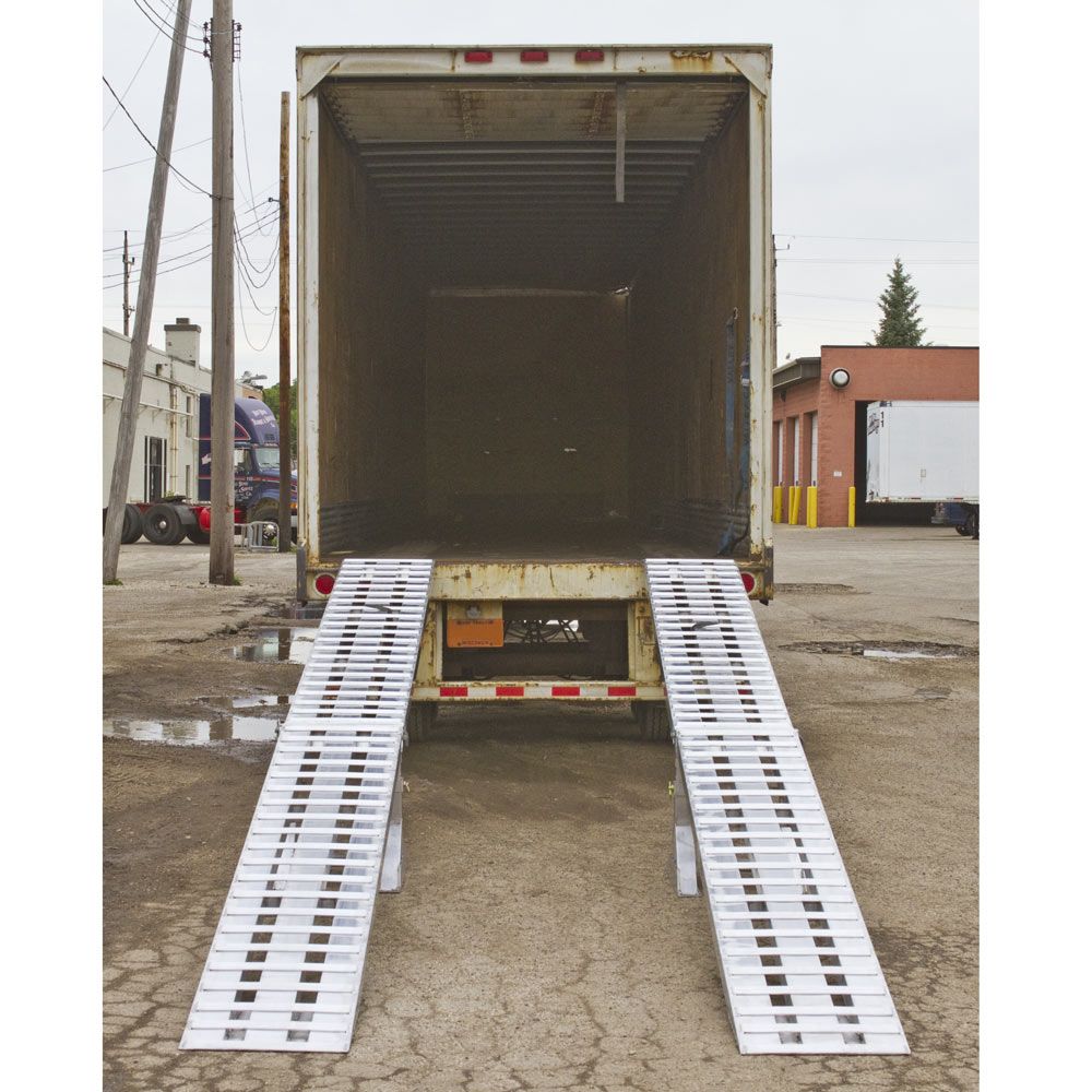 Heavy Duty Ramps Aluminum Modular Dry Van Truck Trailer Ramp System | Model 05-20-240-02-06M | 20' L x 20" W | 5,000 lb. Per Axle | Horsepower 23 HP | For Dry Vans, Box Trucks & Cargo Trailers