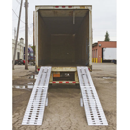 Heavy Duty Ramps Aluminum Modular Dry Van Truck Trailer Ramp System | Model 05-20-240-02-06M | 20' L x 20" W | 5,000 lb. Per Axle | Horsepower 23 HP | For Dry Vans, Box Trucks & Cargo Trailers