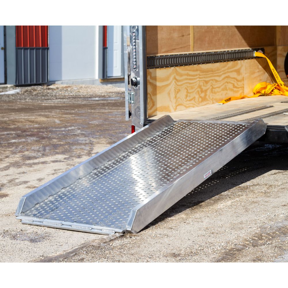 Heavy Duty Ramps Scissor Lift Loading Ramp | Model 05-34-096-06C-P | Size 8' L x 37" W | 5,000 lb. per Axle Capacity | Horsepower 23 HP | For Scissor Lifts, Utility Trailers & Equipment Haulers